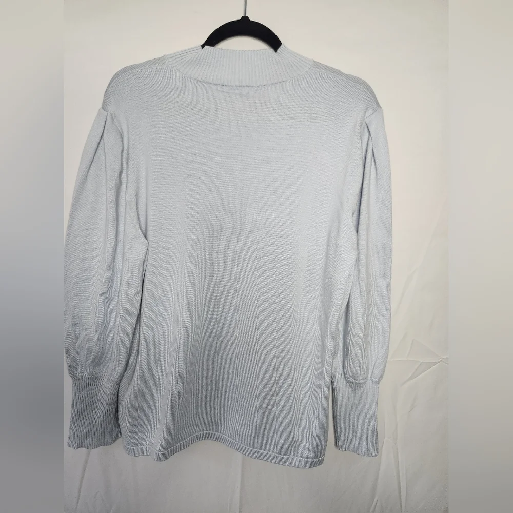 J. McLaughlin Light Baby Blue Mock Neck Sweater Size XLarge